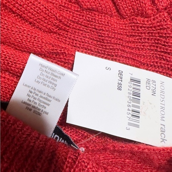 Cotton Emporium Womens Red Ribbed Button Cardigan Long Sleeve Sweater Si… - Picture 2 of 9